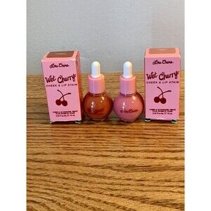 (2) Lime Crime Wet Cherry Cheek Lip Stain CHERRY TART CHERRY PUDDING New/NIB SET